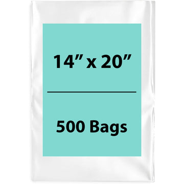 Clear poly bags Flat 14 inch (width) X 20 inch (Height) LDPE